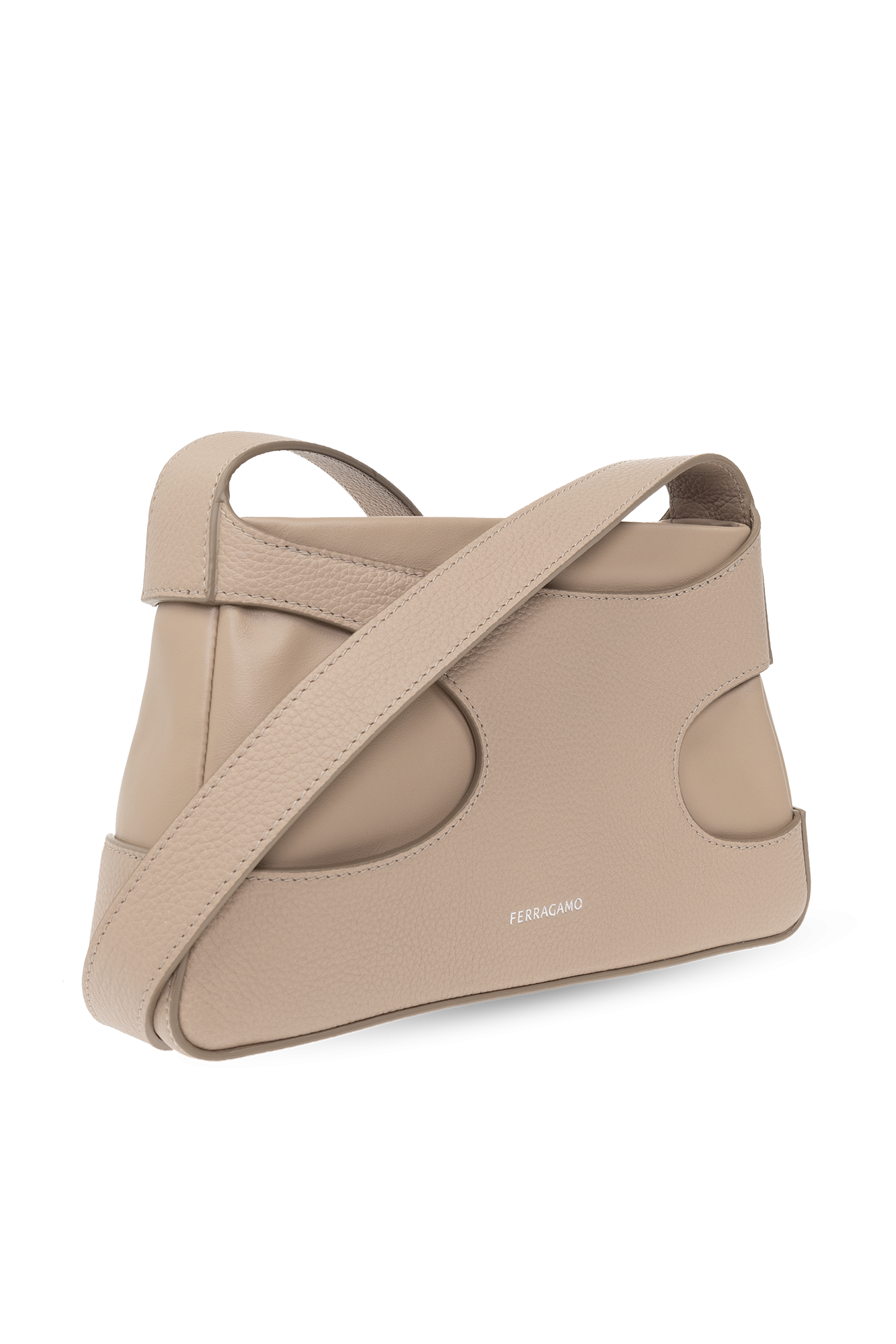 Beige 'Cut Out' shoulder bag FERRAGAMO